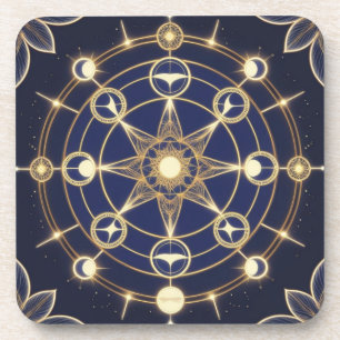 Porta-copo Radiância Divina – Mandala Dourada do Despertar