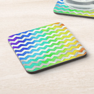 Porta-copo Rainbow Icy Chevron Pattern