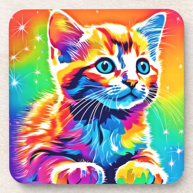 Porta-copo Rainbow Kitten Dreams (Frente)
