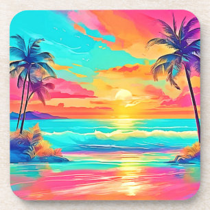 Porta-copo Rainbow Sunset Beach