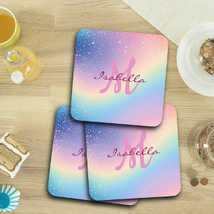 Porta-copo Rainbow Unicorn Glitter