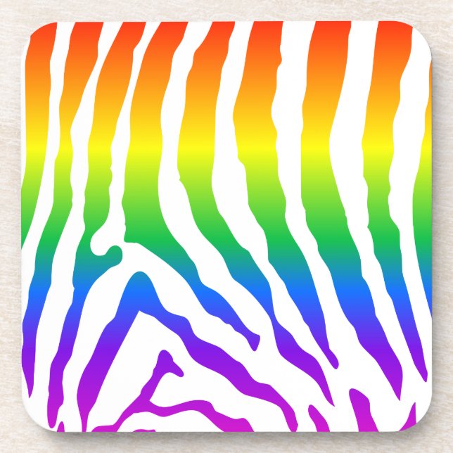 Porta-copo Rainbow Zebra Pattern (Frente)
