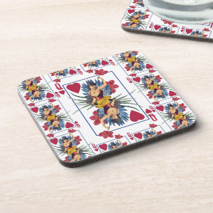 Porta-copo Rainha de Copas e Flores