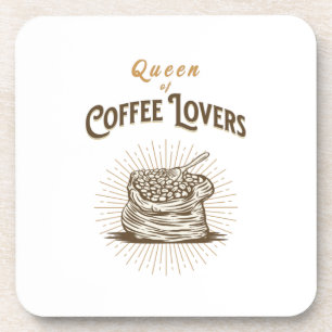 Porta-copo Rainha dos Amantes de Café Saco Retrô de Grãos de