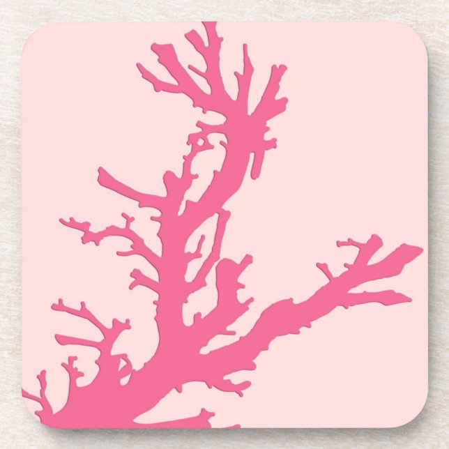 Porta-copo Ramal de coral - tons cor-de-rosa (Frente)
