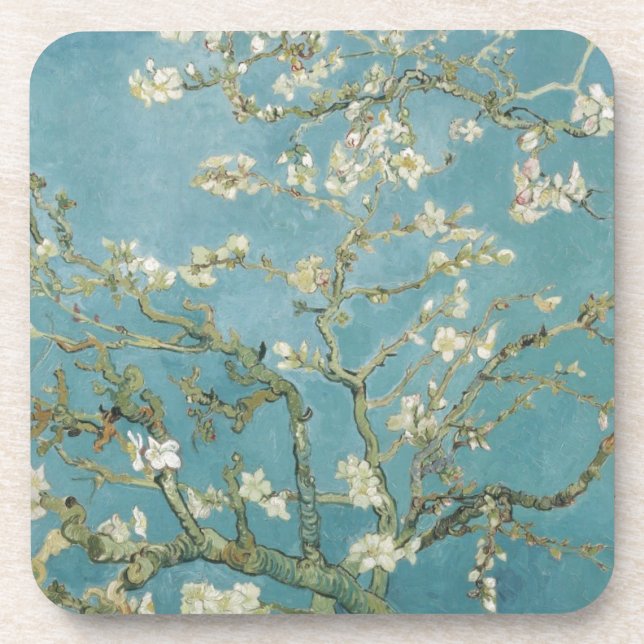 Porta-copo Ramos de Vincent van Gogh da árvore de amêndoa (Frente)