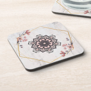 Porta-copo Rangoli Floral Art, Soothing Pink e Harmonia de Ci