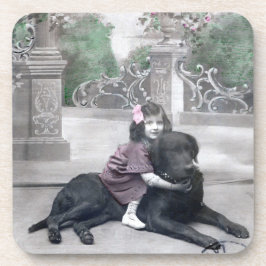 Porta-copo Rapariga e seu Cachorro