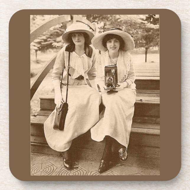 Porta-copo raparigas de câmara cerca de 1910 (Frente)