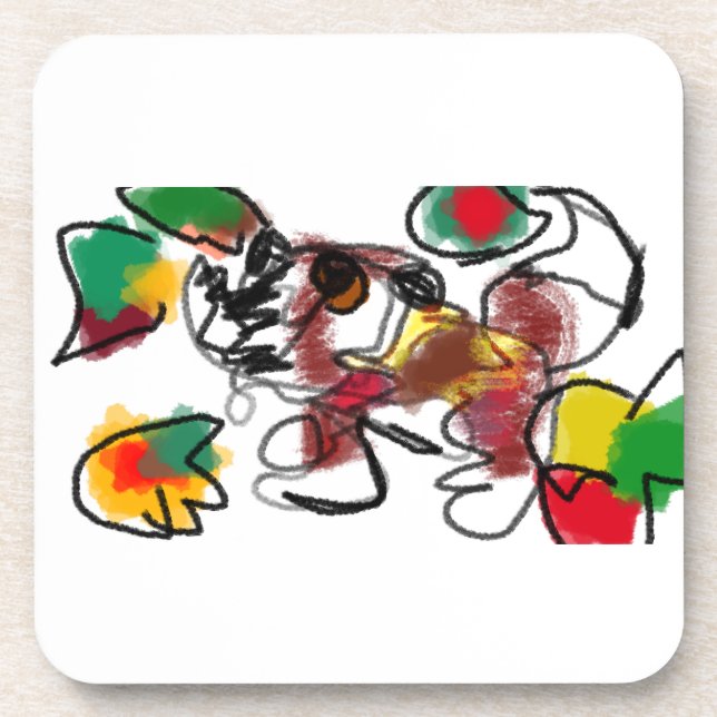 Porta-copo Raposa em espera no outono (Frente)