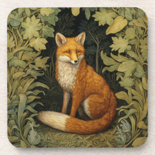 Porta-copo Raposa na floresta, estilo Art Nouveau
