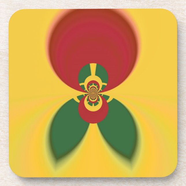 Porta-copo Rasta Colors Abstrato Art Impressão (Frente)