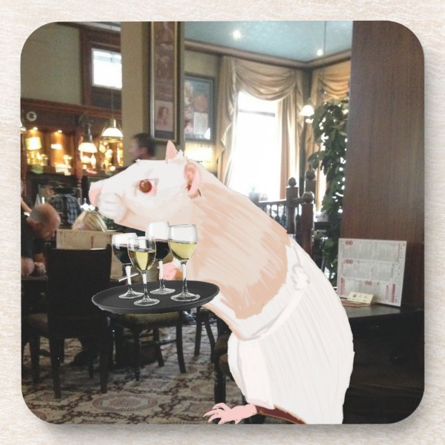 Porta-copo Rat Waiter surreal (Frente)