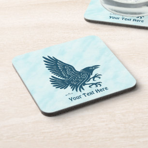 Porta-copo Raven azul dançante