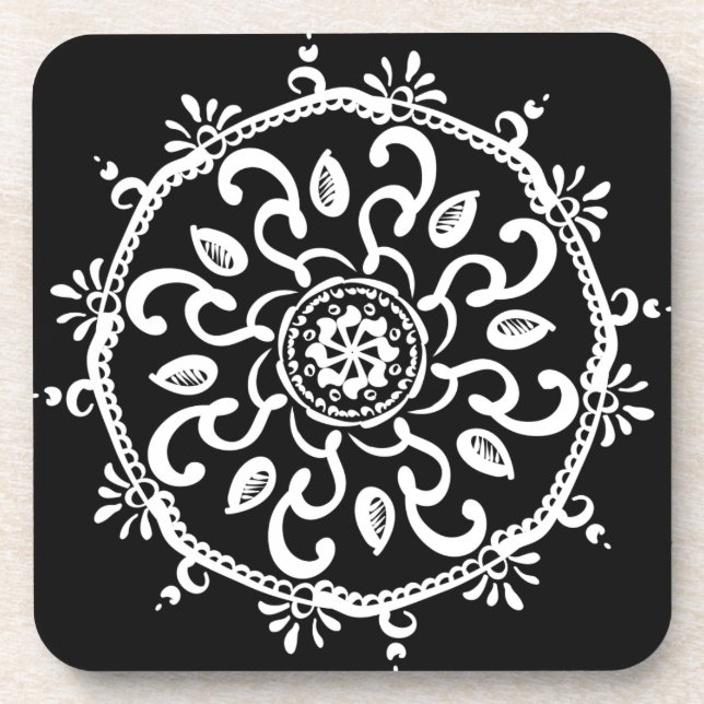 Porta-copo Raven Mandala (Frente)