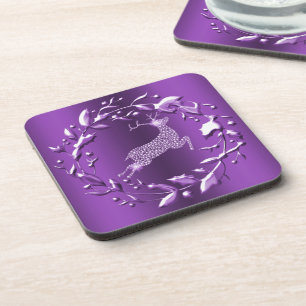 Porta-copo Rebelde Roxo Elegante e Natal Wreath