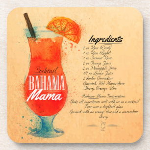 Porta-copo Receita de Bahama Mama