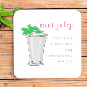Porta-copo Receita de Bar de Derby Mint Julep