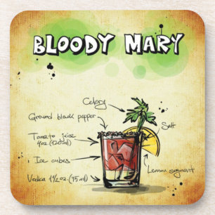 Porta-copo Receita de Bebida Bloody Mary Bartender