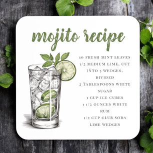 Porta-copo Receita de Mojito