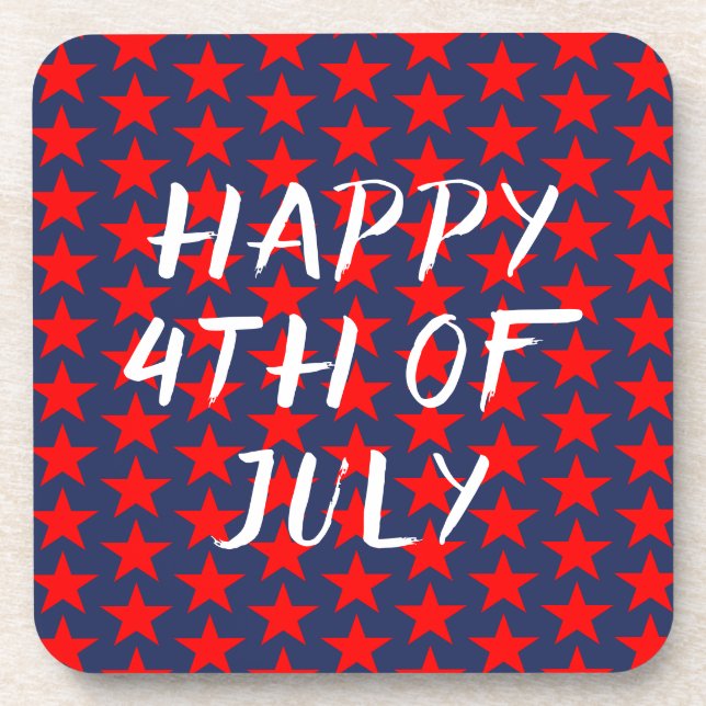 Porta-copo Red and Blue Happy 4 de julho (Frente)