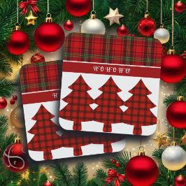 Porta-copo Red Black Green Cozy Tartan