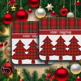 Porta-copo Red Black Green Cozy Tartan