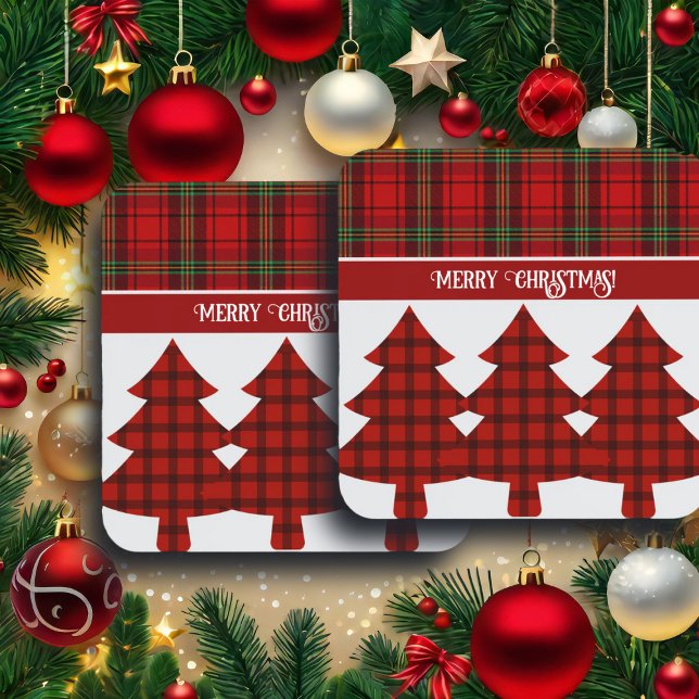 Porta-copo Red Black Green Cozy Tartan (Criador carregado)