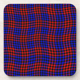 Porta-copo Red Blue Plaid Checker Seamless Pattern