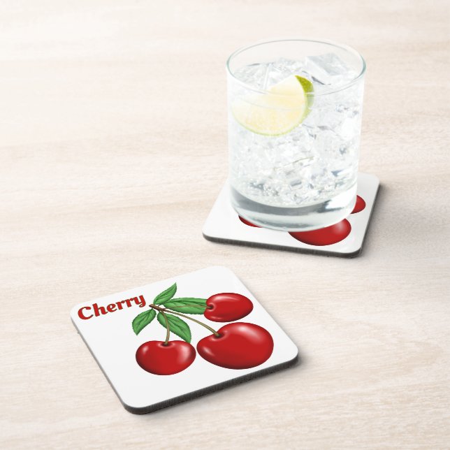 Porta-copo Red Cherries Design Personalizado (Lado Direito)