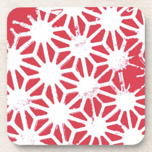 Porta-copo Red geometric pattern