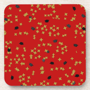 Porta-copo Red Graduation Confetti