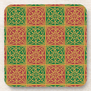 Porta-copo Red Green Holiday Art, Azulejo