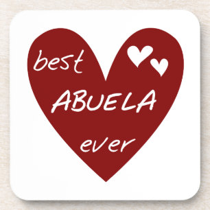 Porta-copo Red Heart Best Abuela Ever Gifts