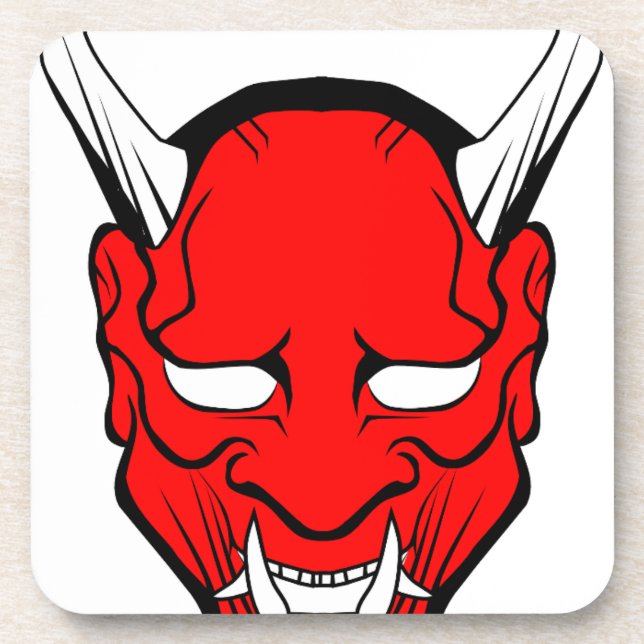 Porta-copo Red Japan Hannya Mask (Frente)