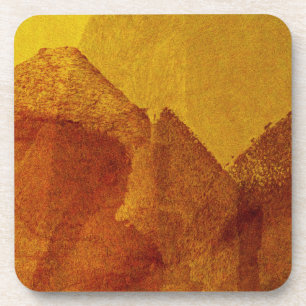 Porta-copo Red orange yellow abstract painting design art