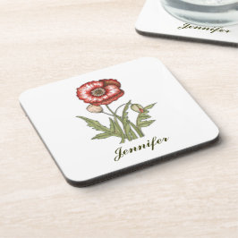 Porta-copo Red Poppy Personalizável