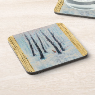 Porta-copo Red Riding Hood em uma floresta de inverno