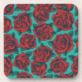 Porta-copo Red Roses Coasters (Conjunto de 6)