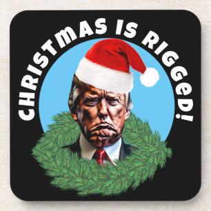 Porta-copo Red Santa Hat Trump No Natal