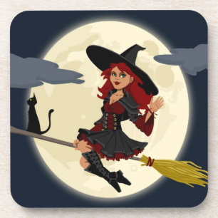 PORTA-COPO REDHEADED HALLOWEEN WITCH
