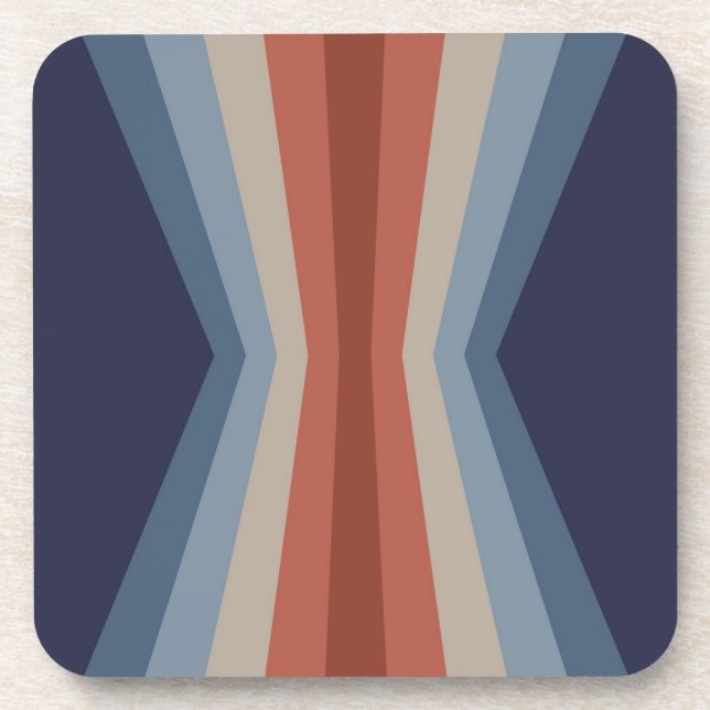 Porta-copo Reflexão arco-íris no estilo retrô (Frente)