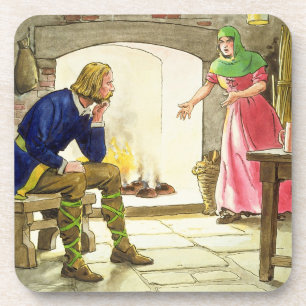 Porta-copo Rei Alfred (849-99) que queima os bolos, 'da