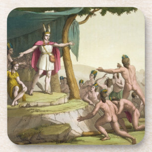 Porta-copo Rei Manco Capac e Mama da rainha Coya que recebe o