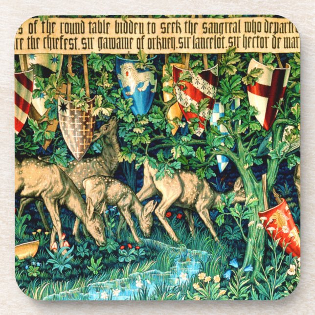 Porta-copo Rei Medieval Arthur William Morris (Frente)