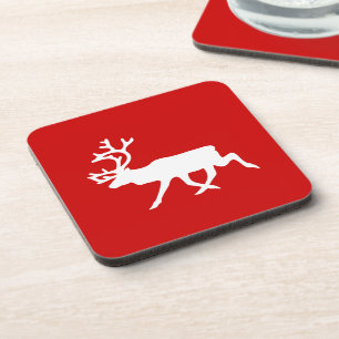 Porta-copo Reindeer Branco / Silhueta das Caraíbas