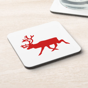 Porta-copo Reindeer Vermelho / Silhueta das Caraíbas
