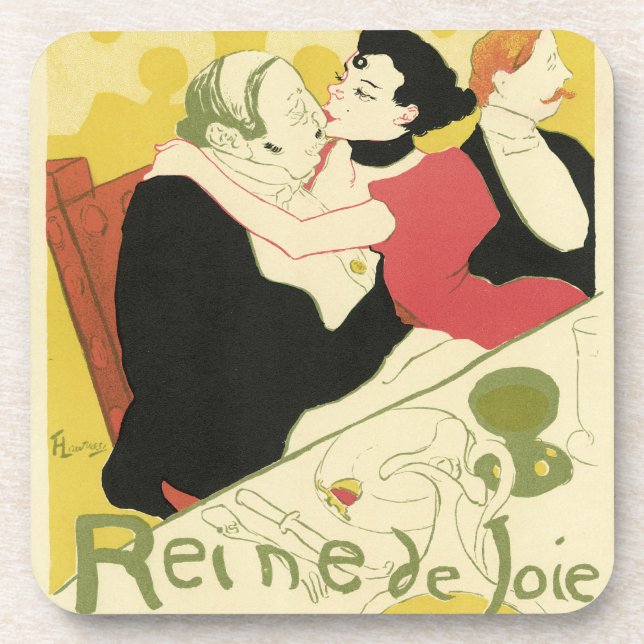 Porta-copo Reine de Joie (Rainha do Prazer) Toulouse Lautrec (Frente)