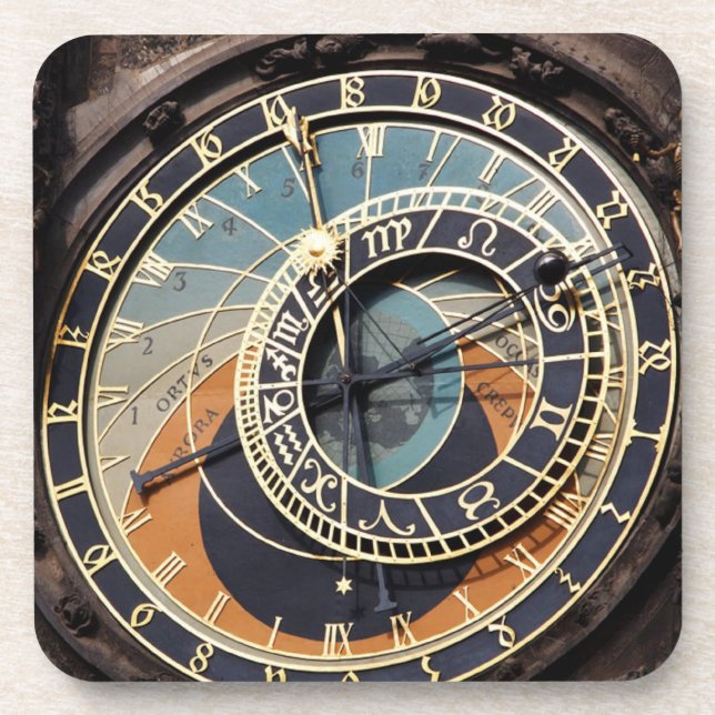 Porta-copo Relógio Astronômico em Praga (Frente)
