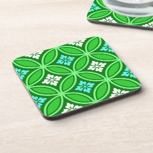 Porta-copo Remessa com Motif Flor, Sombras de Jade Verde